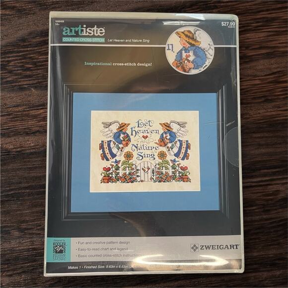 Zweigart Artiste "Let Heaven and Nature Sing" Counted Cross-Stitch Kit Sealed - Picture 1 of 7